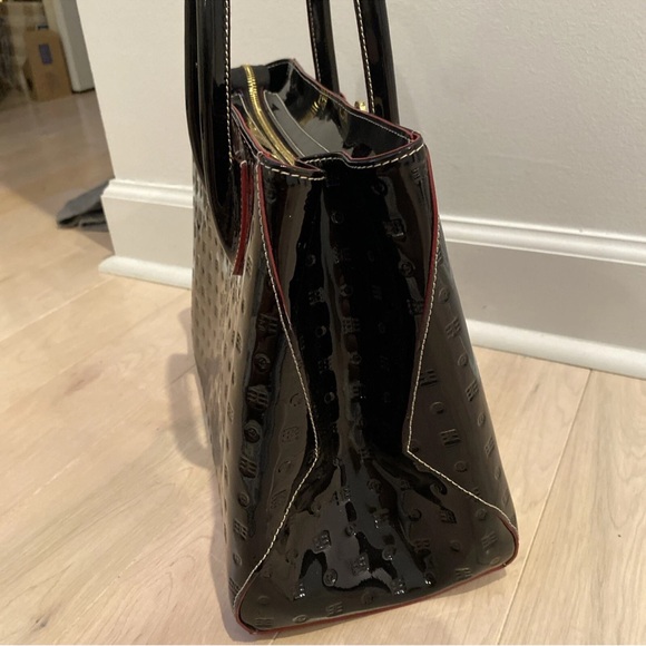 Arcadia Black Patent Leather Tote Bag - Picture 9 of 15